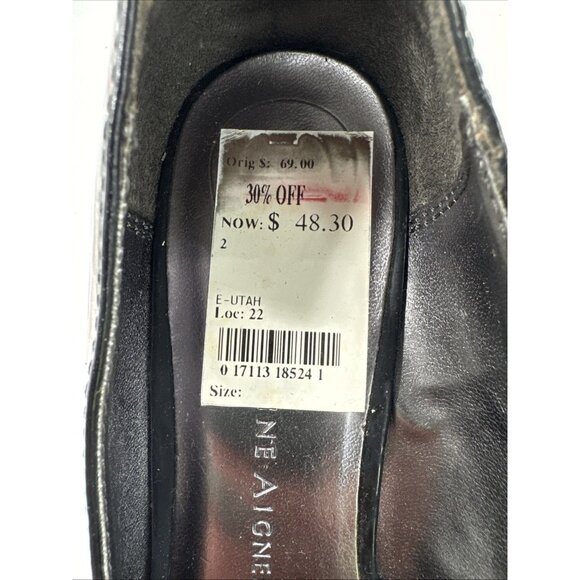 Wedge Peep Toe Shoes Womens 7.5 Black Bling Bow Wedge Heel Slip On Utah - Picture 2 of 11